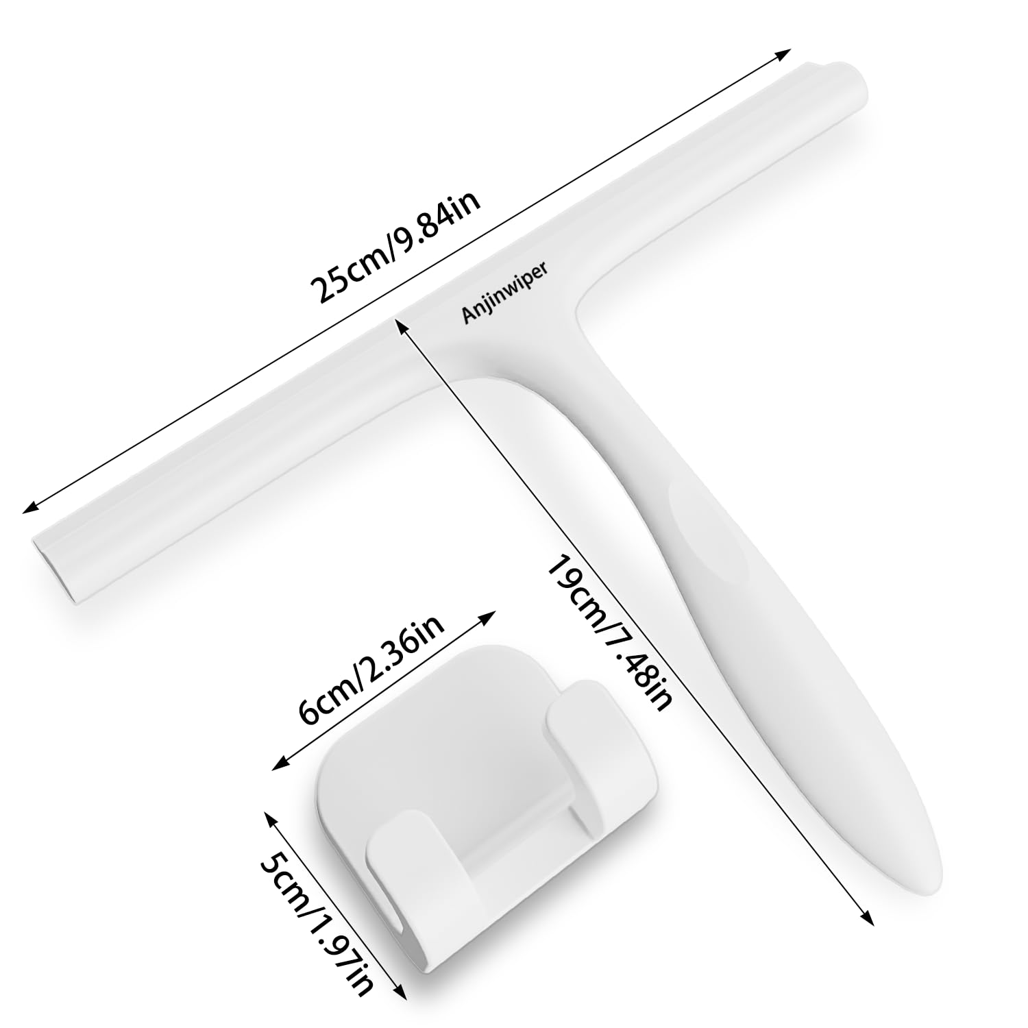 Fensterwischer mit Halterung (Perfekt für Dusche, Fenster,Glas)