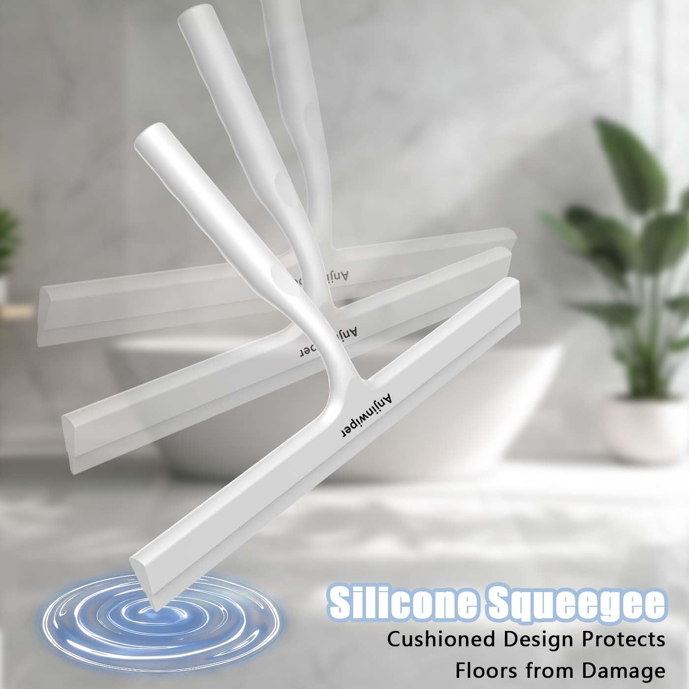 Fensterwischer mit Halterung (Perfekt für Dusche, Fenster,Glas)