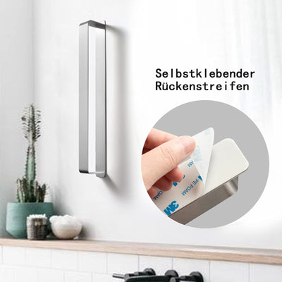 Towel Holder, No Drilling, Guest Towel Holder, Self-Adhesive, Bath Towel Holder, Stainless Steel Towel Holder, Wall Mounting (Black, 42 cm)