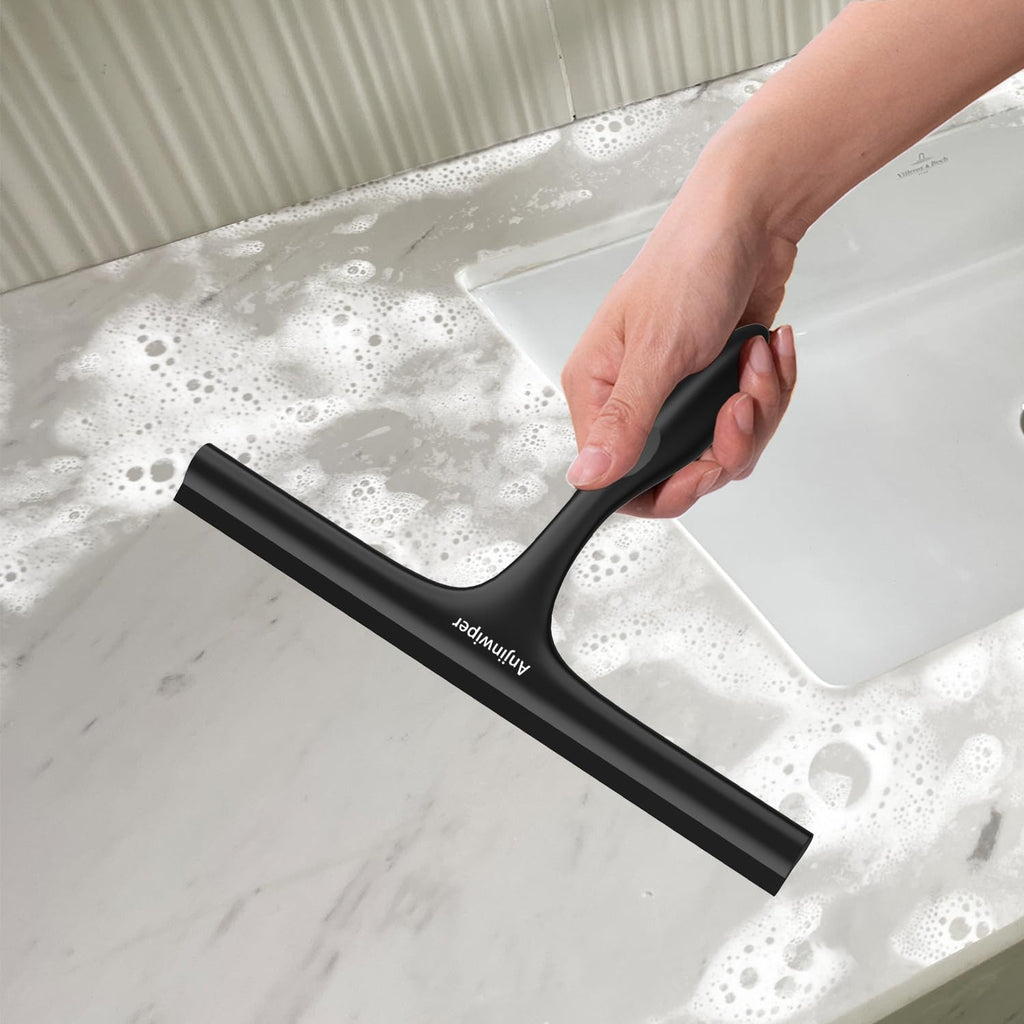 Fensterwischer mit Halterung (Perfekt für Dusche, Fenster,Glas)