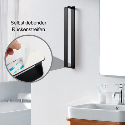 Towel Holder, No Drilling, Guest Towel Holder, Self-Adhesive, Bath Towel Holder, Stainless Steel Towel Holder, Wall Mounting (Black, 42 cm)