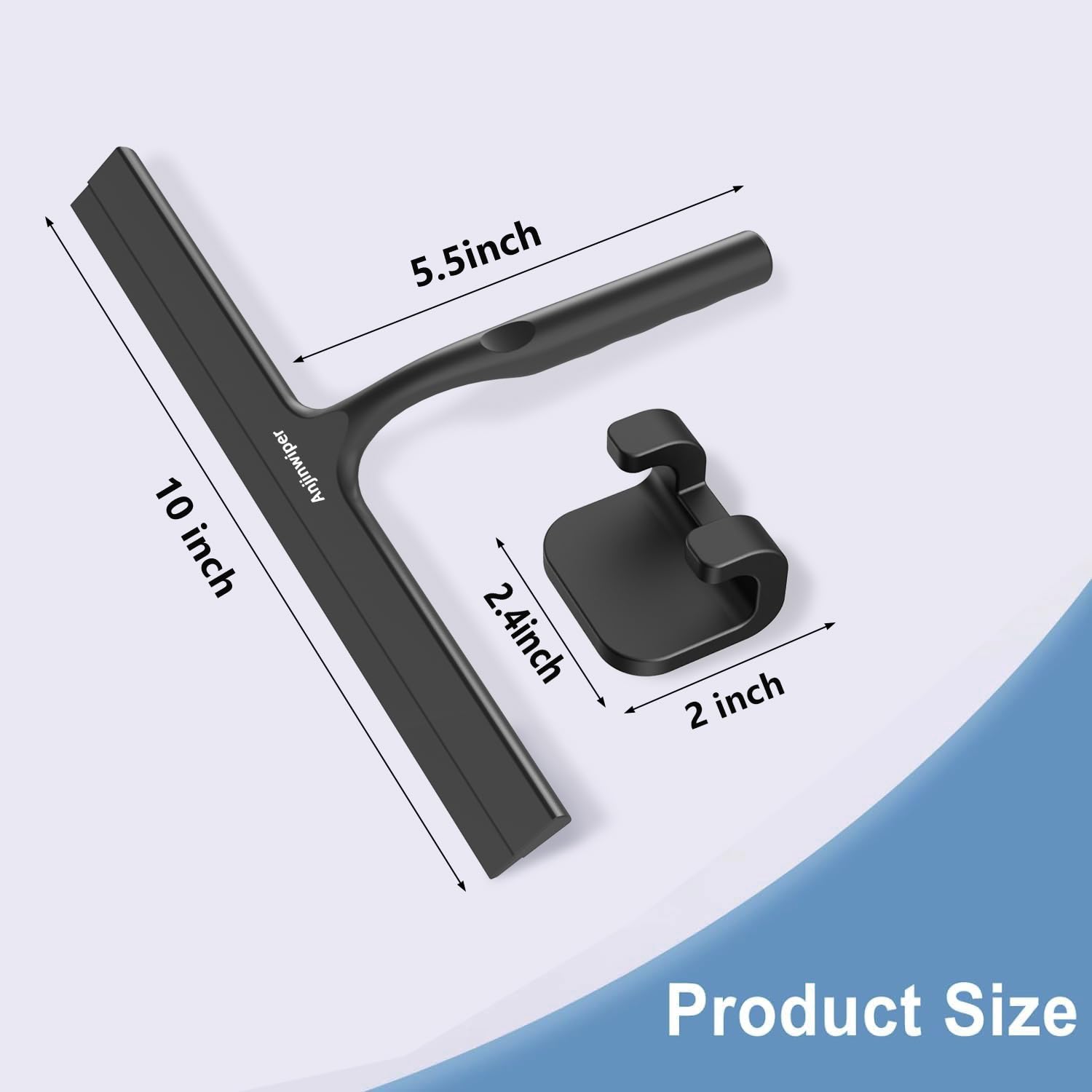 Fensterwischer mit Halterung (Perfekt für Dusche, Fenster,Glas)