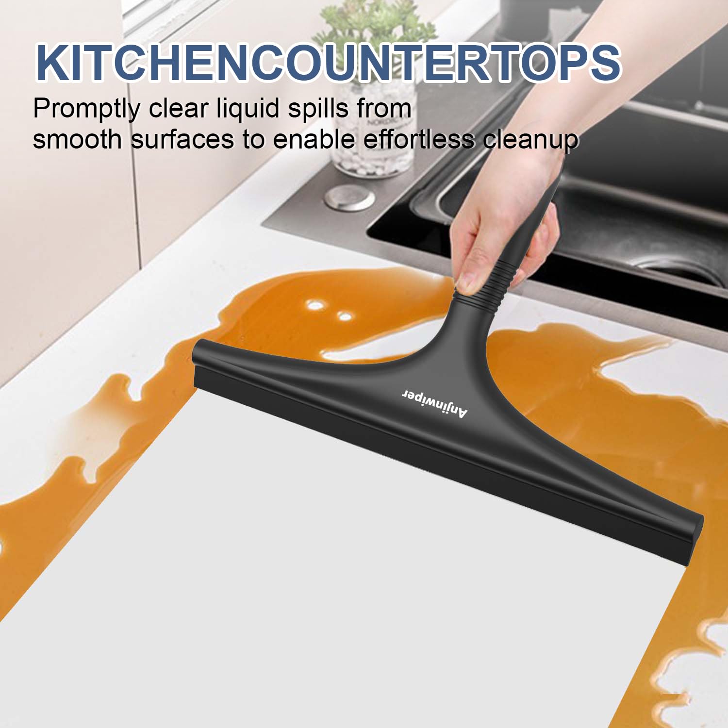 Fensterwischer mit Halterung (Perfekt für Dusche, Fenster,Glas)