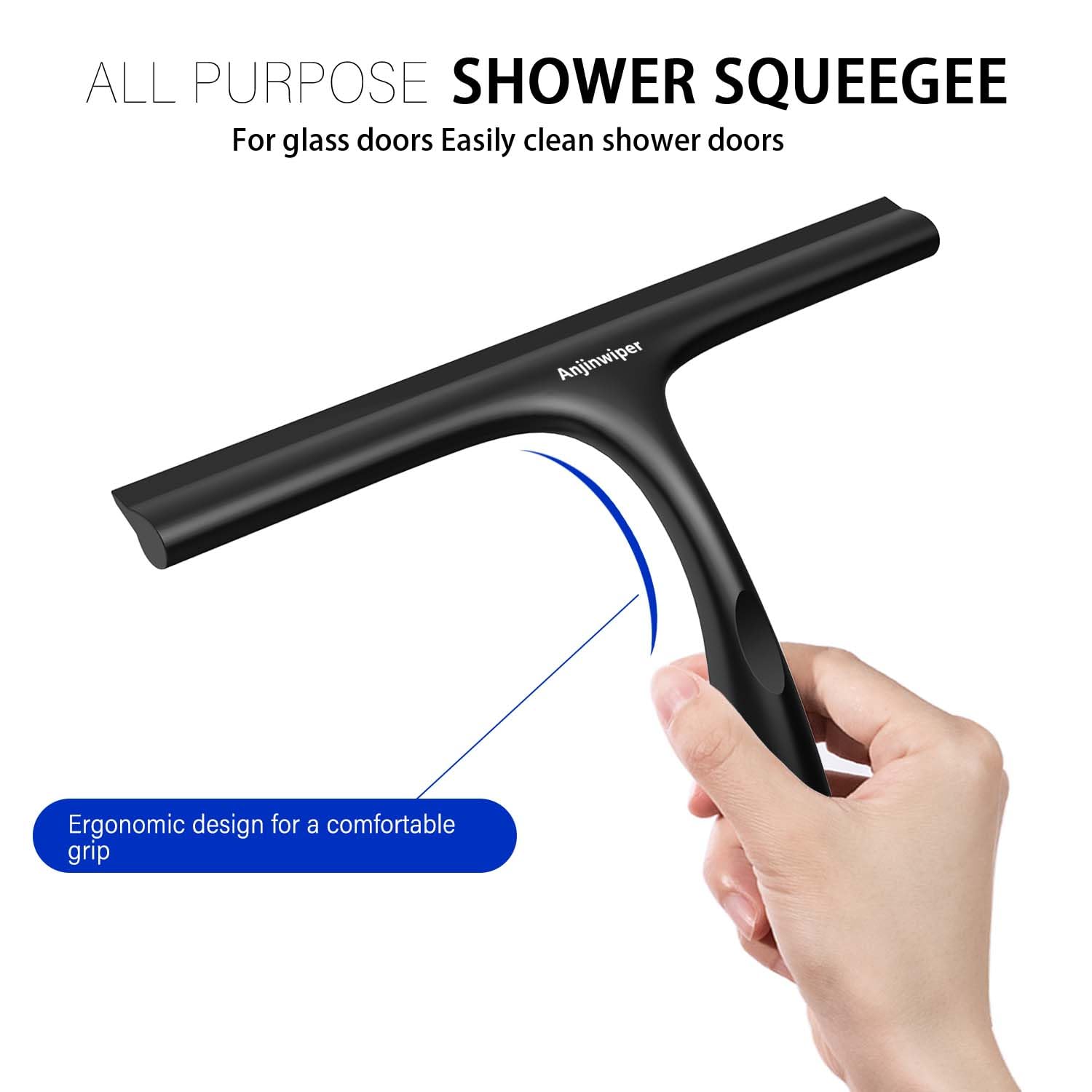 Fensterwischer mit Halterung (Perfekt für Dusche, Fenster,Glas)