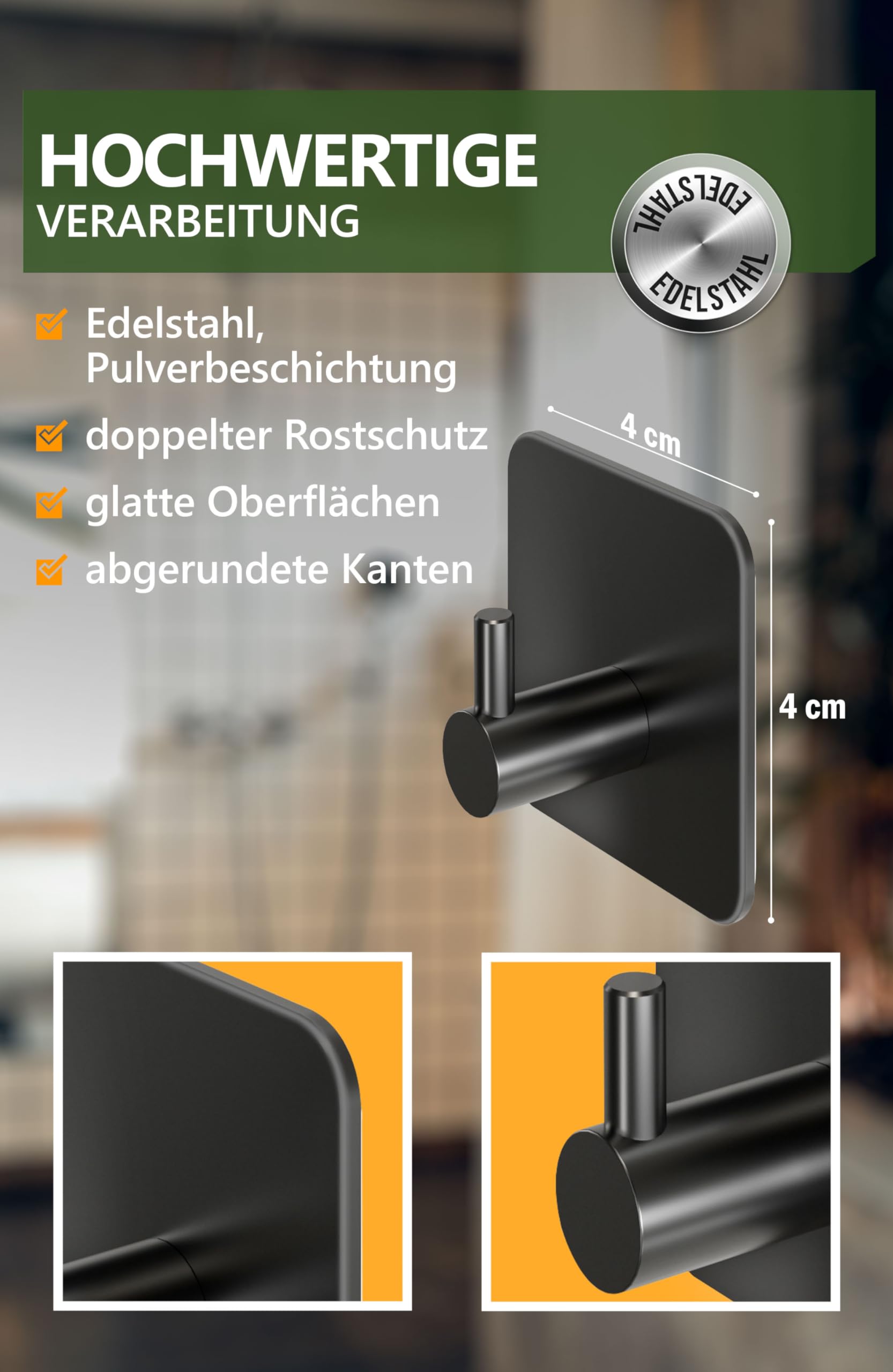 Handtuchhalter ohne Bohren - 4smile