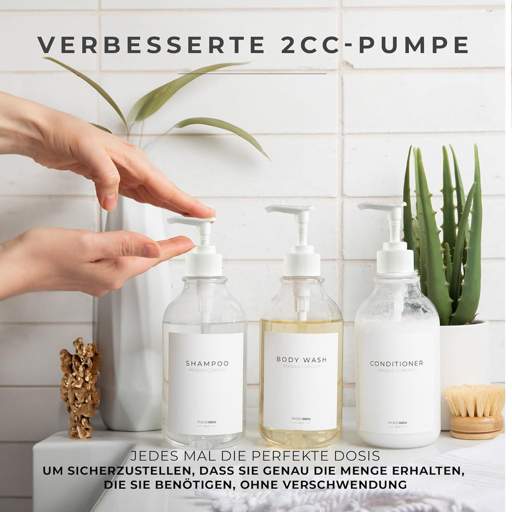 MaisoNovo Shampoo Flaschen zum Befüllen - Seifenspender