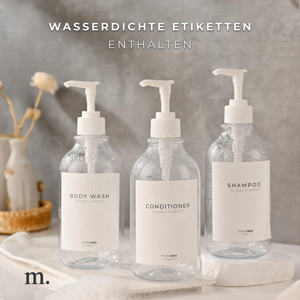 MaisoNovo Shampoo Flaschen zum Befüllen - Seifenspender