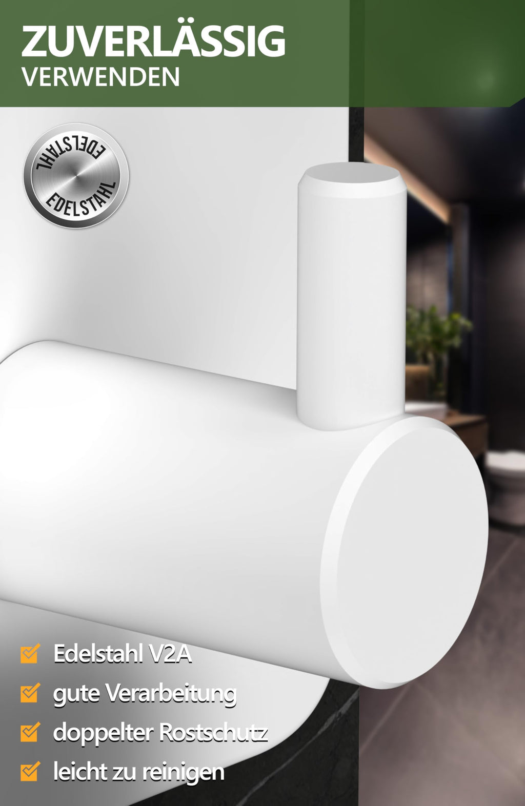 Handtuchhalter ohne Bohren - 4smile