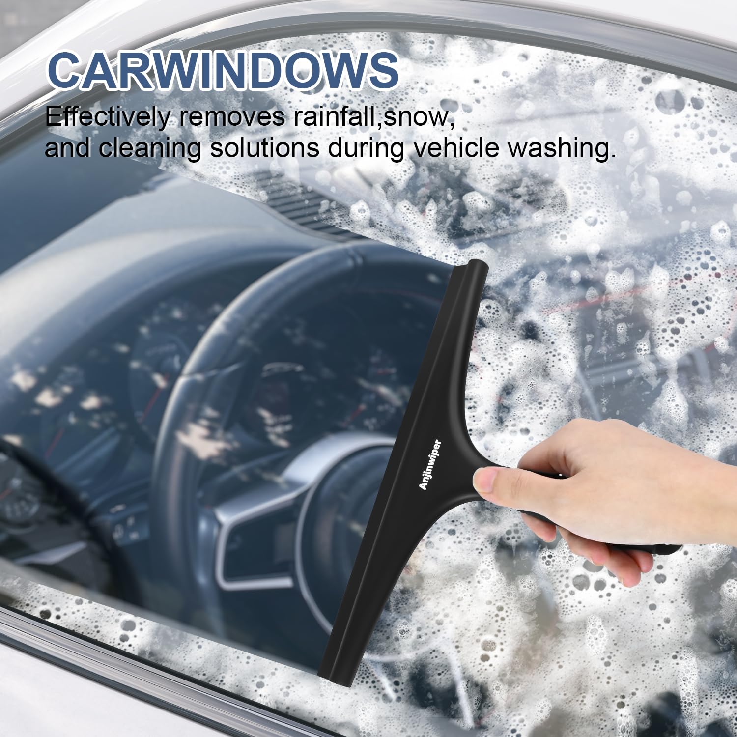 Fensterwischer mit Halterung (Perfekt für Dusche, Fenster,Glas)