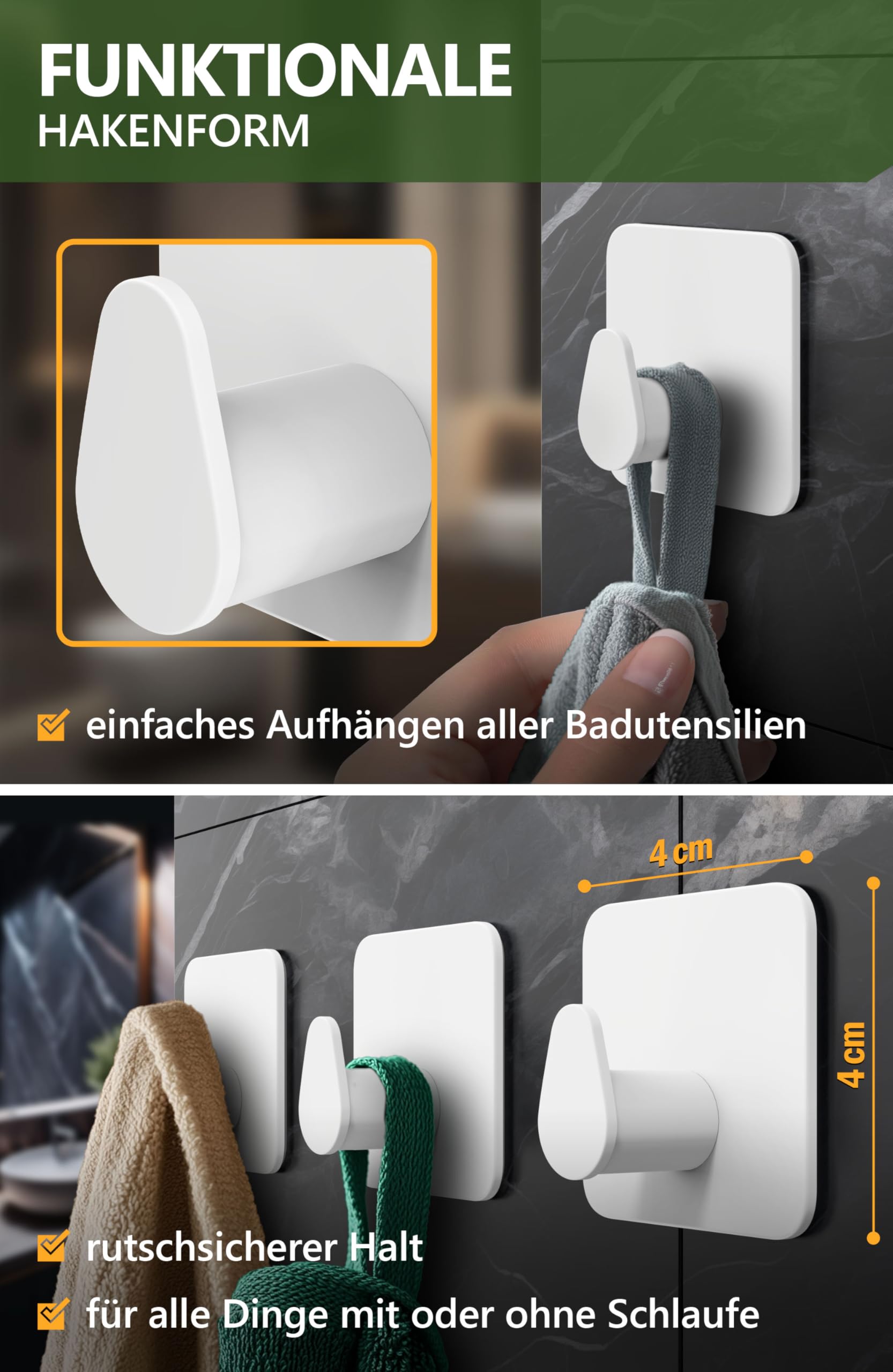 Handtuchhalter ohne Bohren - 4smile