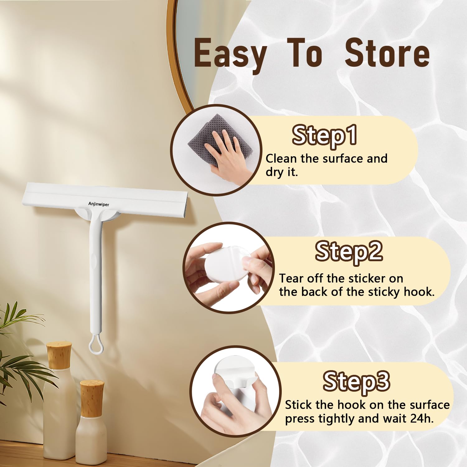 Silikon-Duschabstreifer für Glastüren und Autofenster