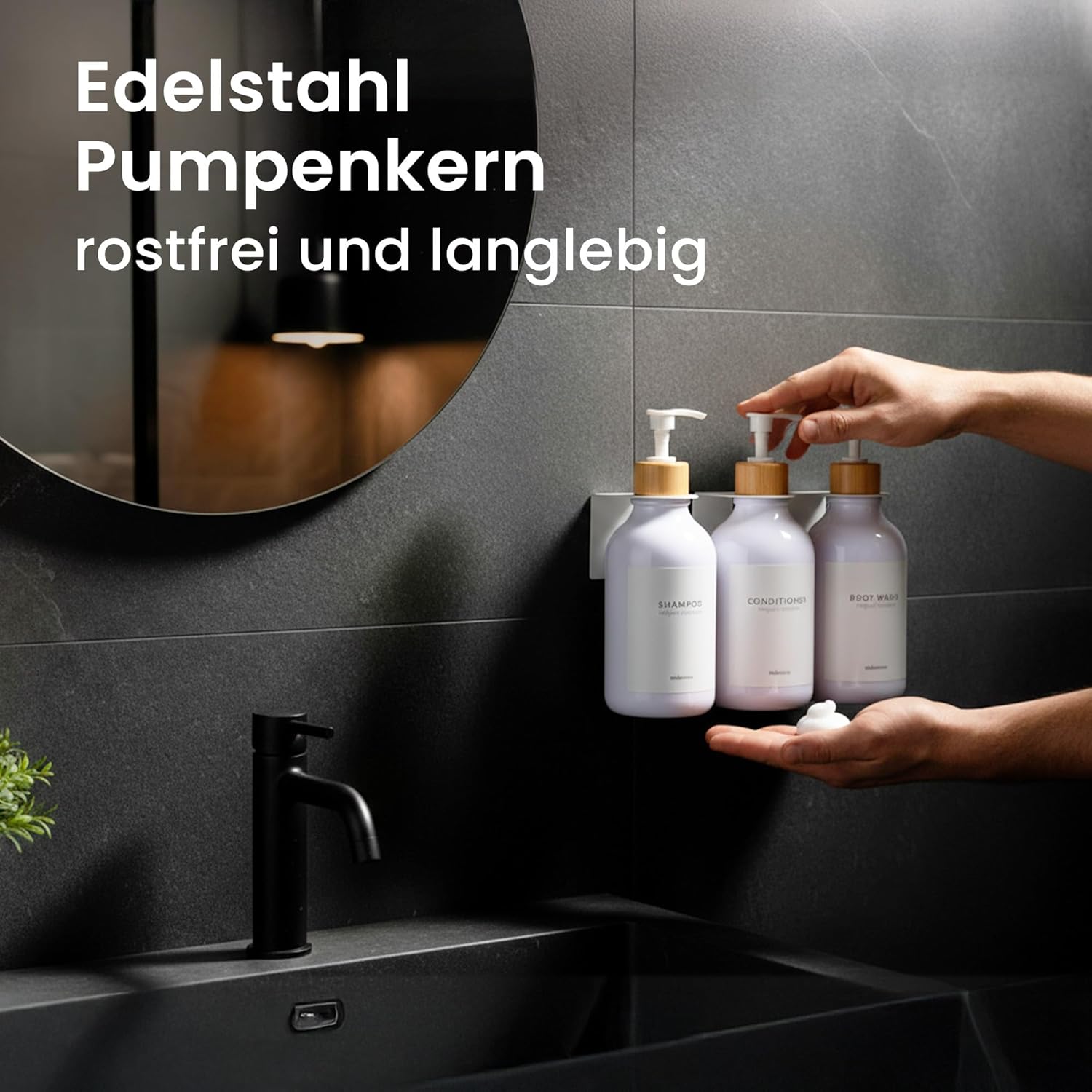 MaisoNovo Shampoo Flaschen zum Befüllen - Seifenspender