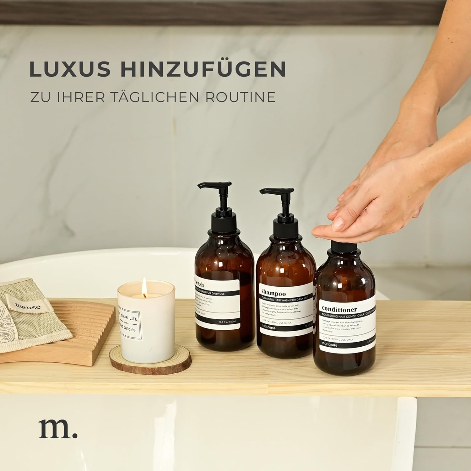 MaisoNovo Shampoo Flaschen zum Befüllen - Seifenspender