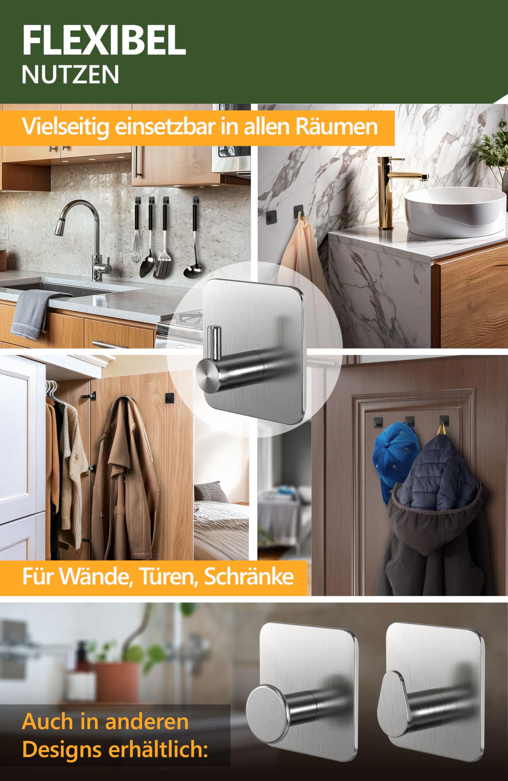 Handtuchhalter ohne Bohren - 4smile