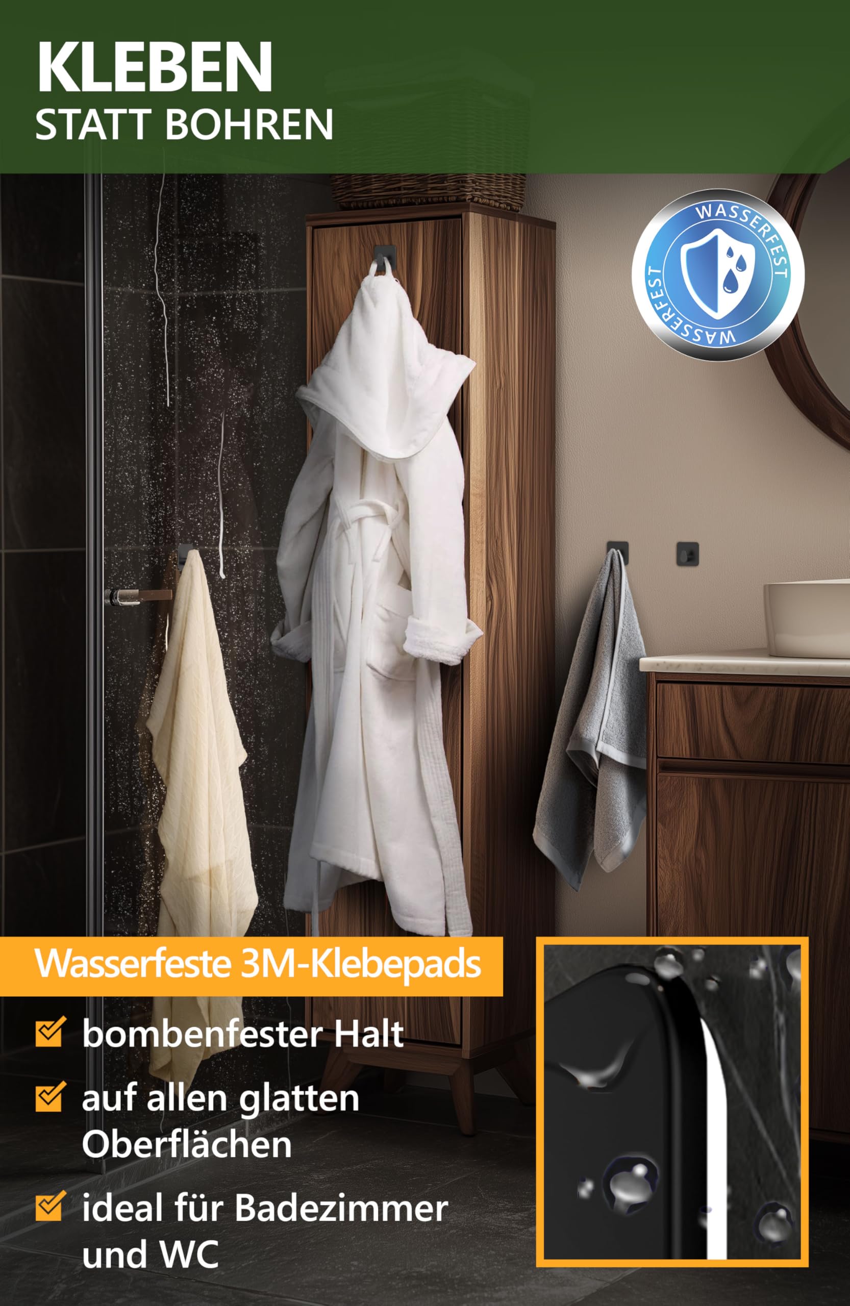 Handtuchhalter ohne Bohren - 4smile