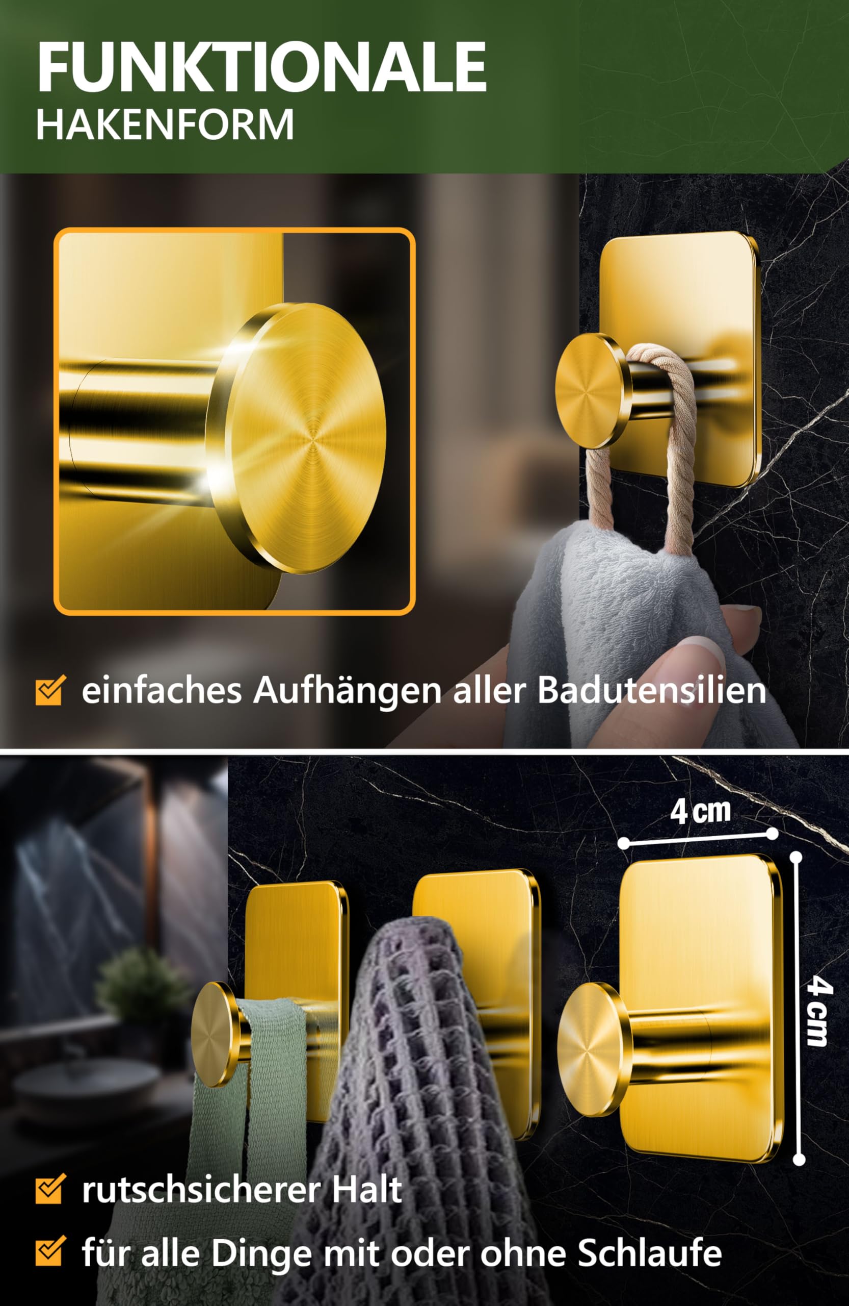 Handtuchhalter ohne Bohren - 4smile