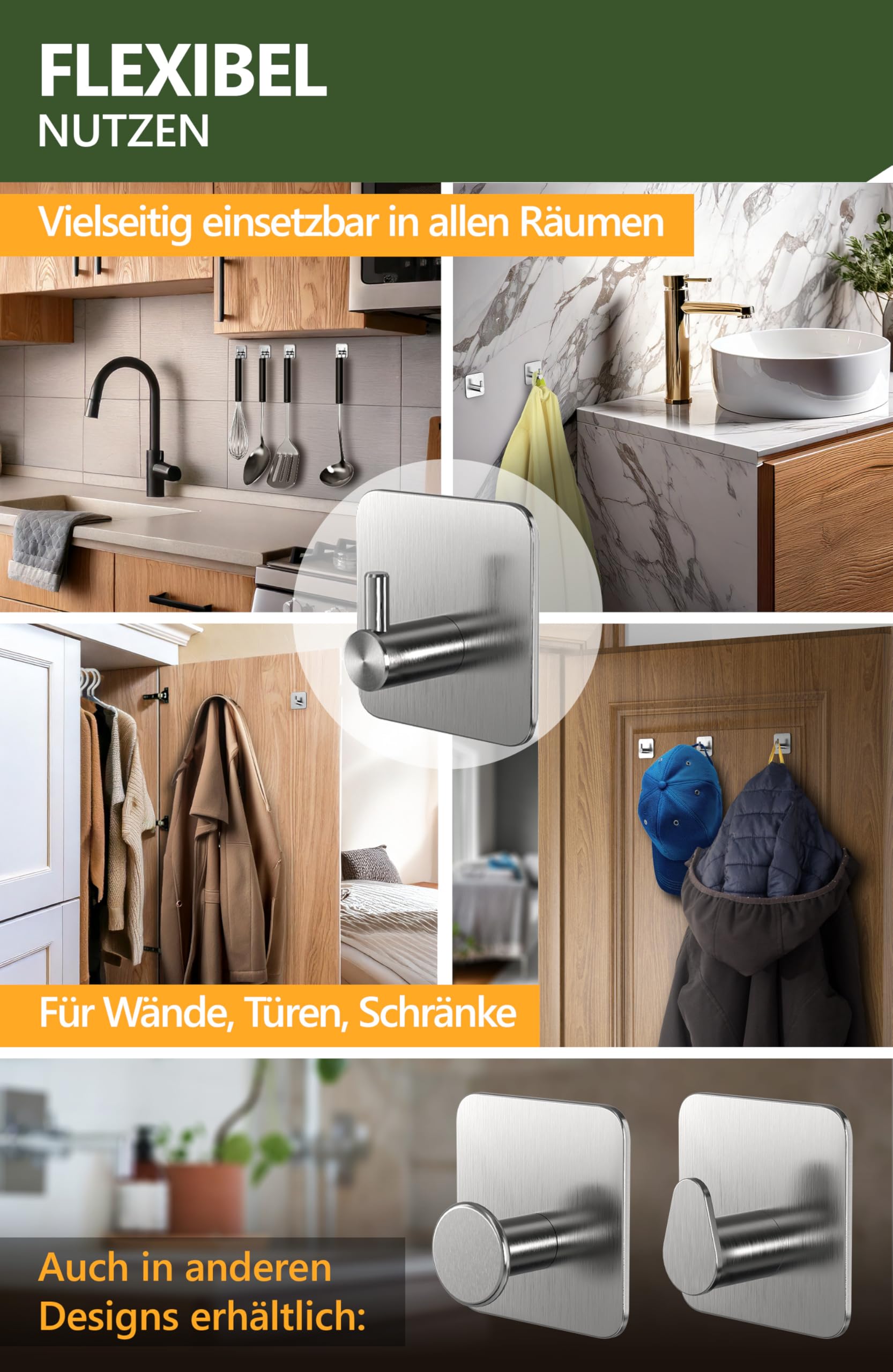 Handtuchhalter ohne Bohren - 4smile