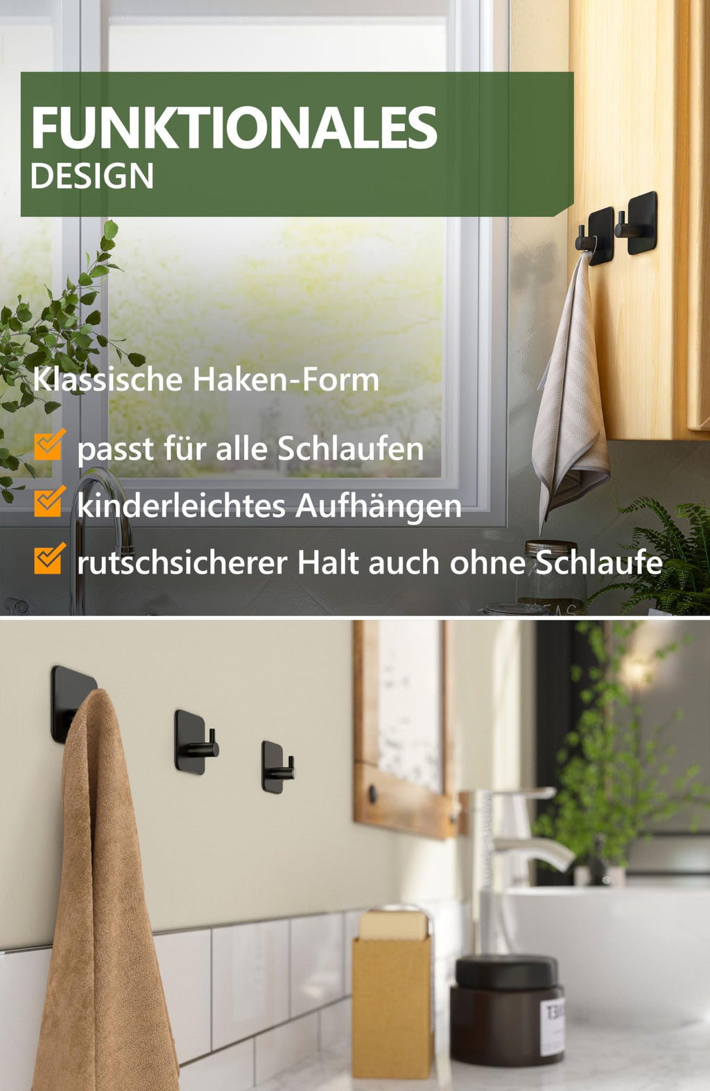 Handtuchhalter ohne Bohren - 4smile