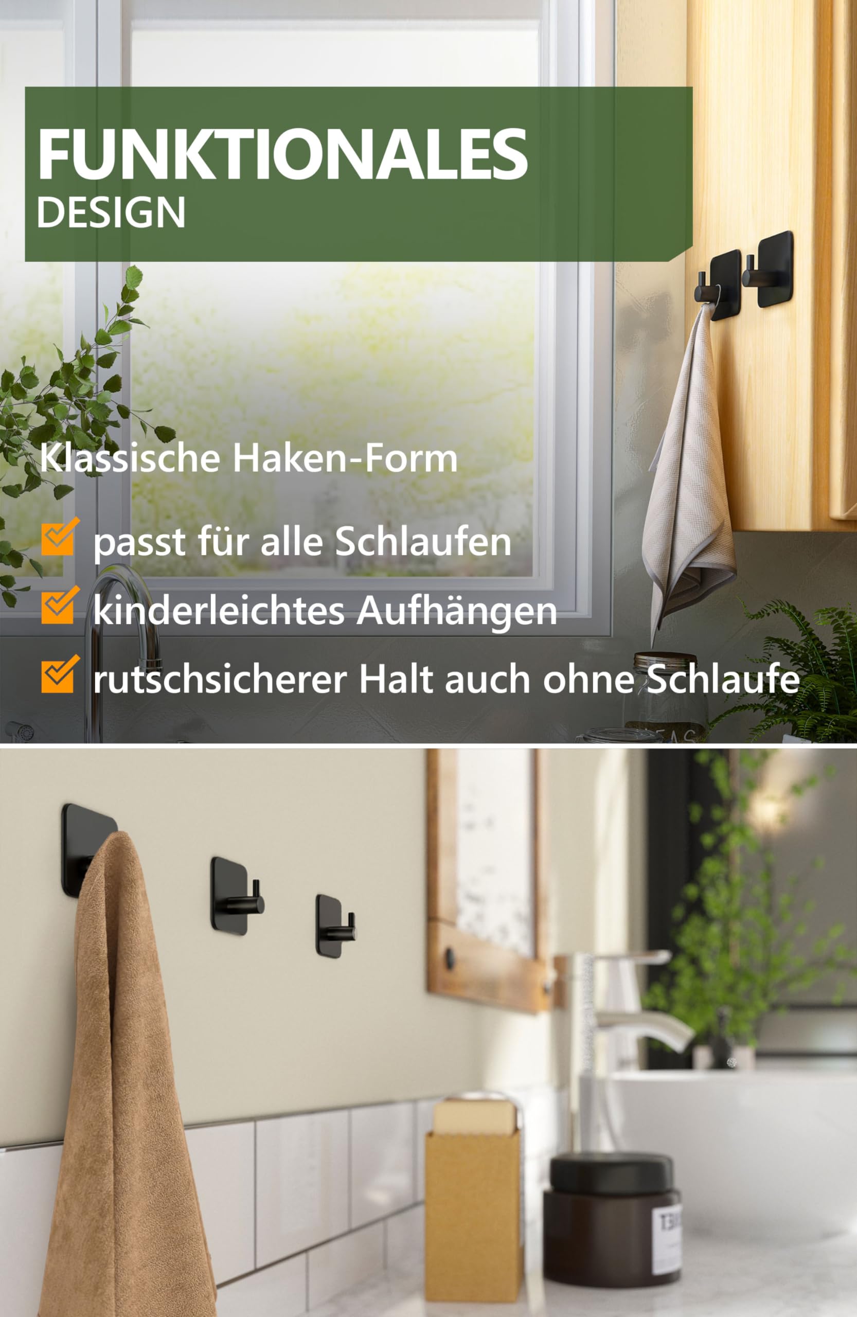 Handtuchhalter ohne Bohren - 4smile