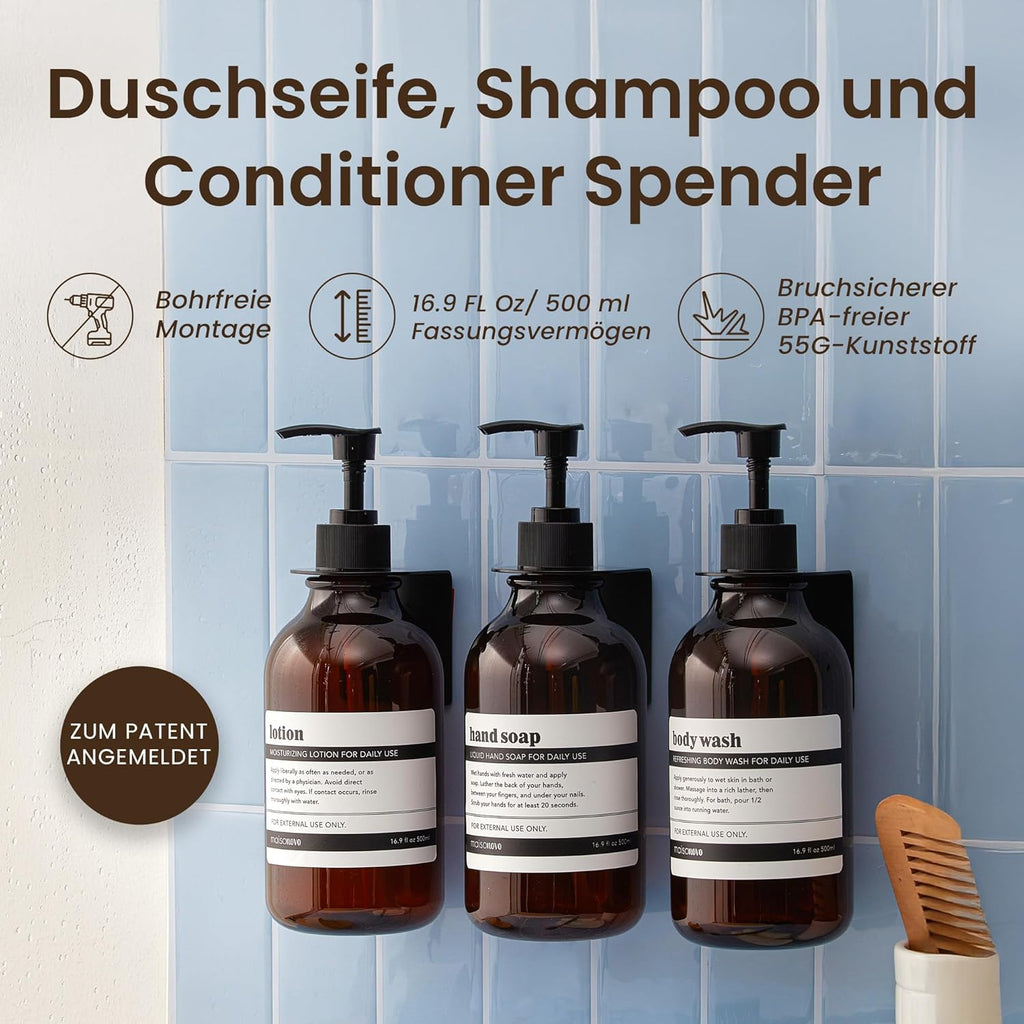 MaisoNovo Shampoo Flaschen zum Befüllen - Seifenspender