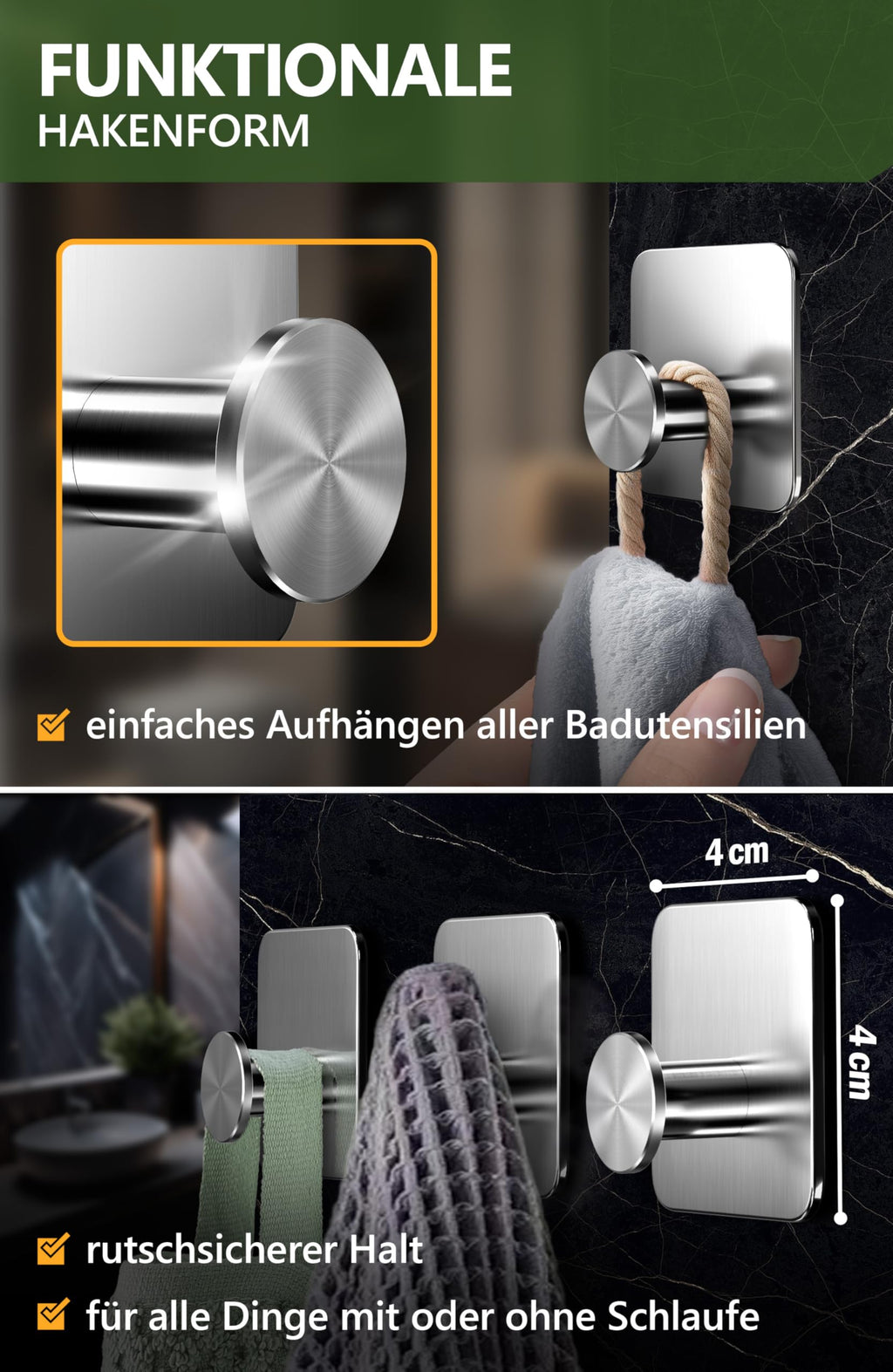 Handtuchhalter ohne Bohren - 4smile