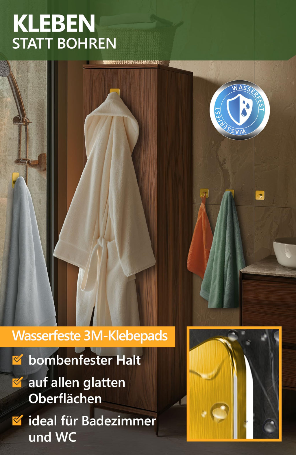 Handtuchhalter ohne Bohren - 4smile