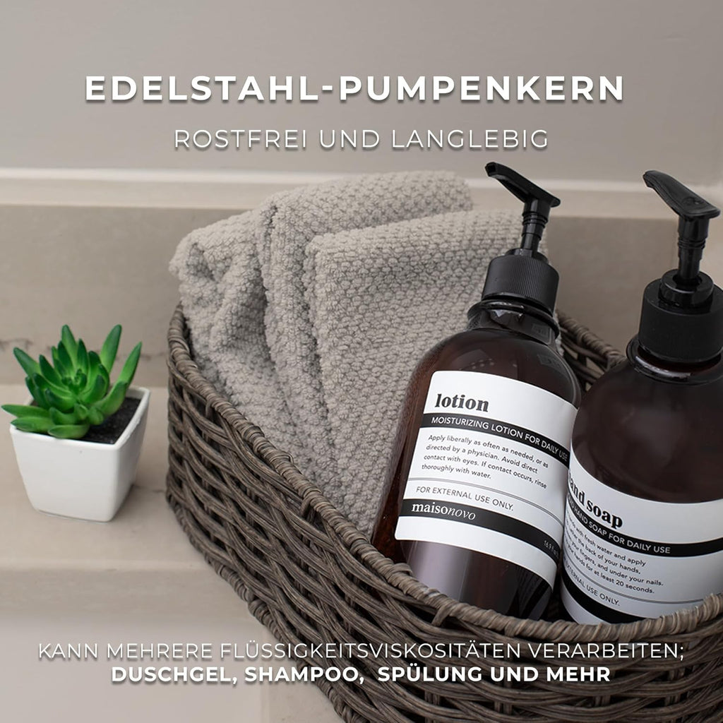 MaisoNovo Shampoo Flaschen zum Befüllen - Seifenspender