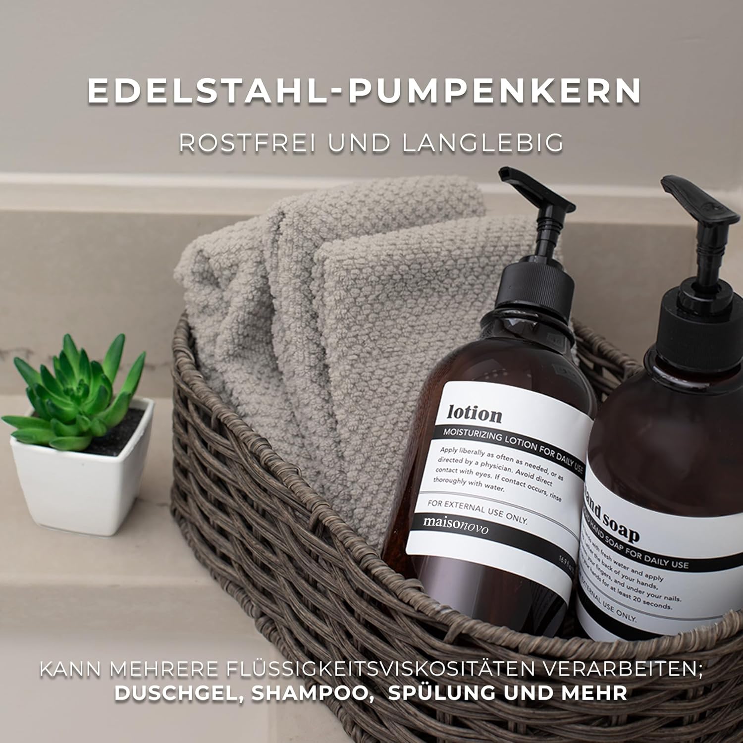 MaisoNovo Shampoo Flaschen zum Befüllen - Seifenspender