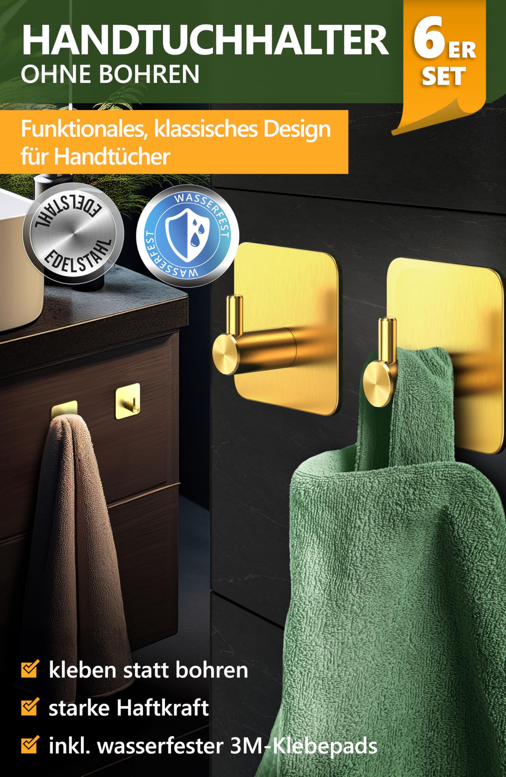 Handtuchhalter ohne Bohren - 4smile