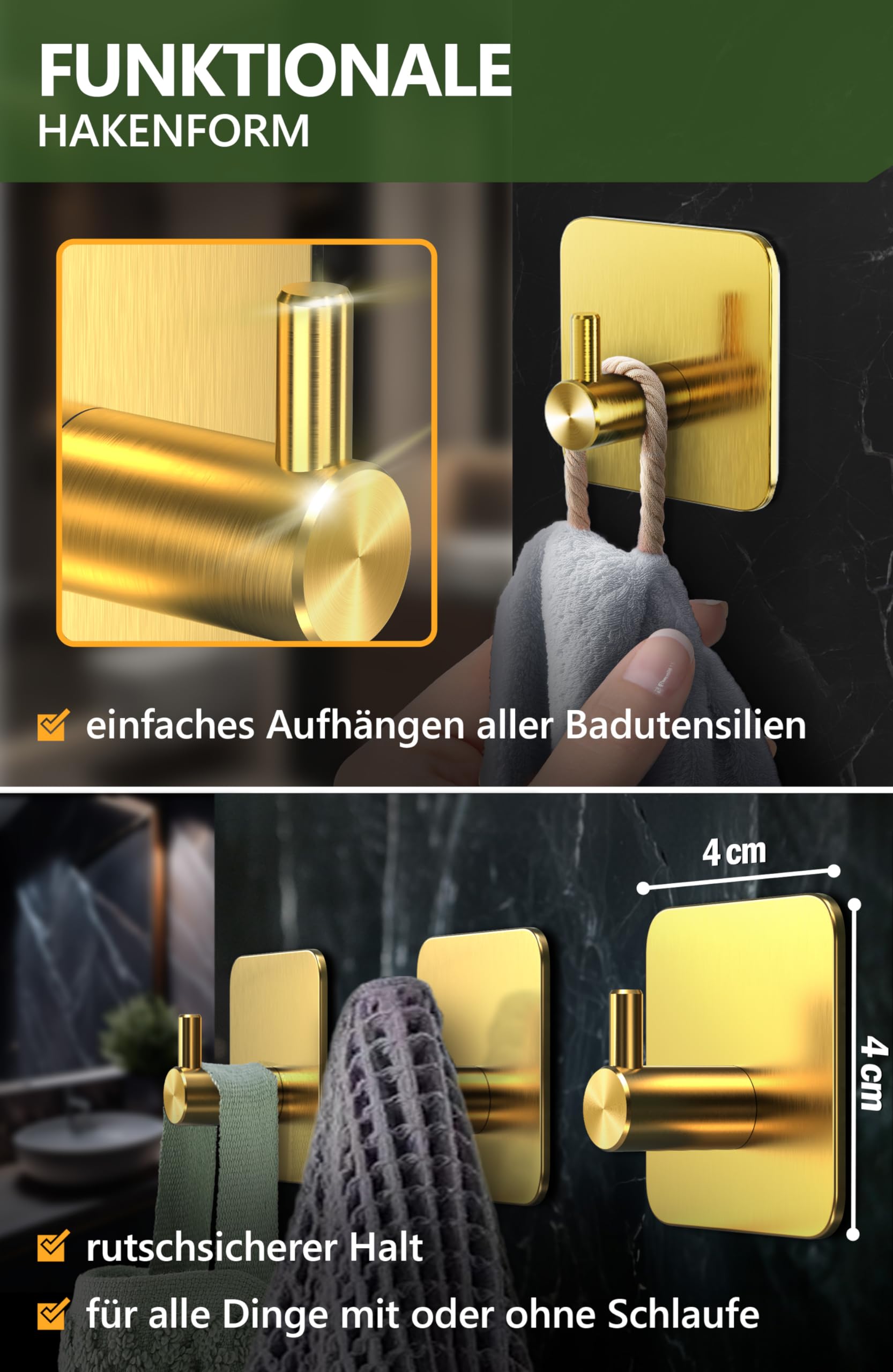 Handtuchhalter ohne Bohren - 4smile