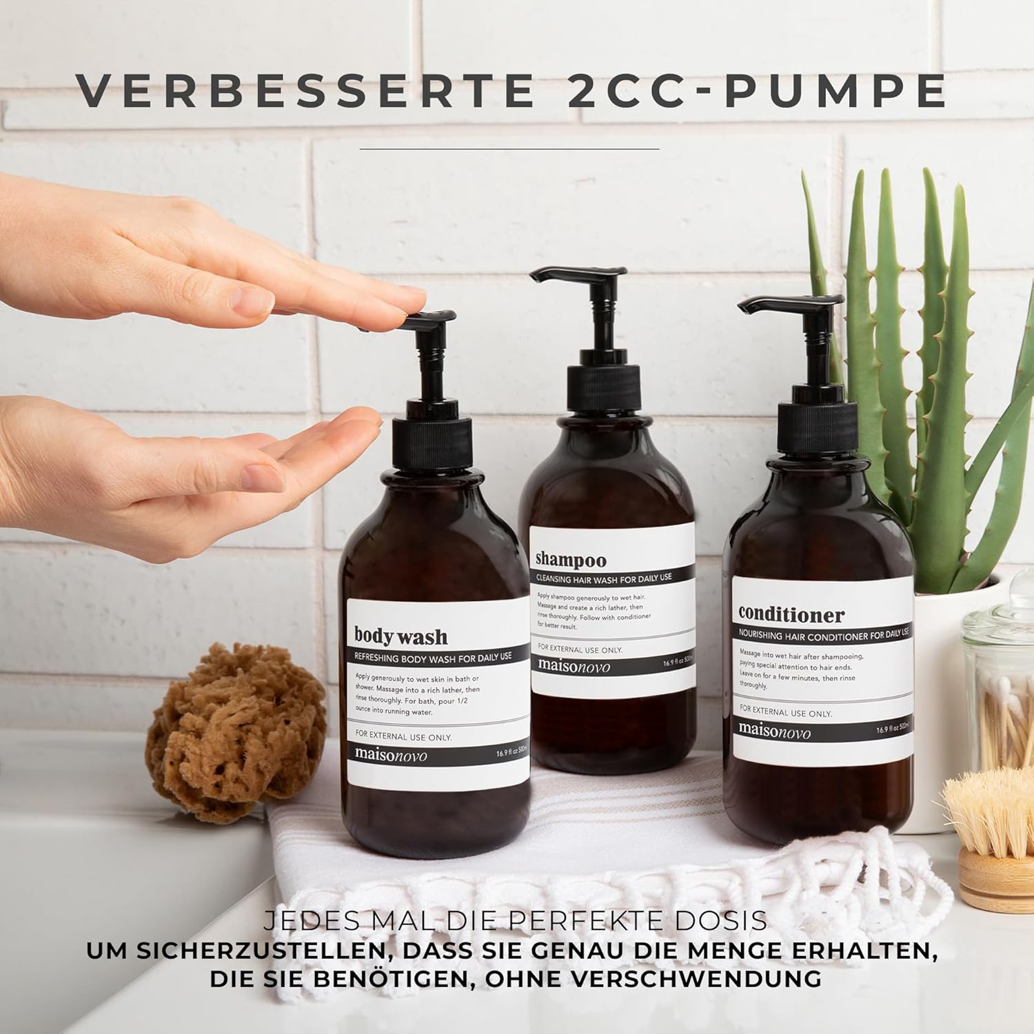 MaisoNovo Shampoo Flaschen zum Befüllen - Seifenspender