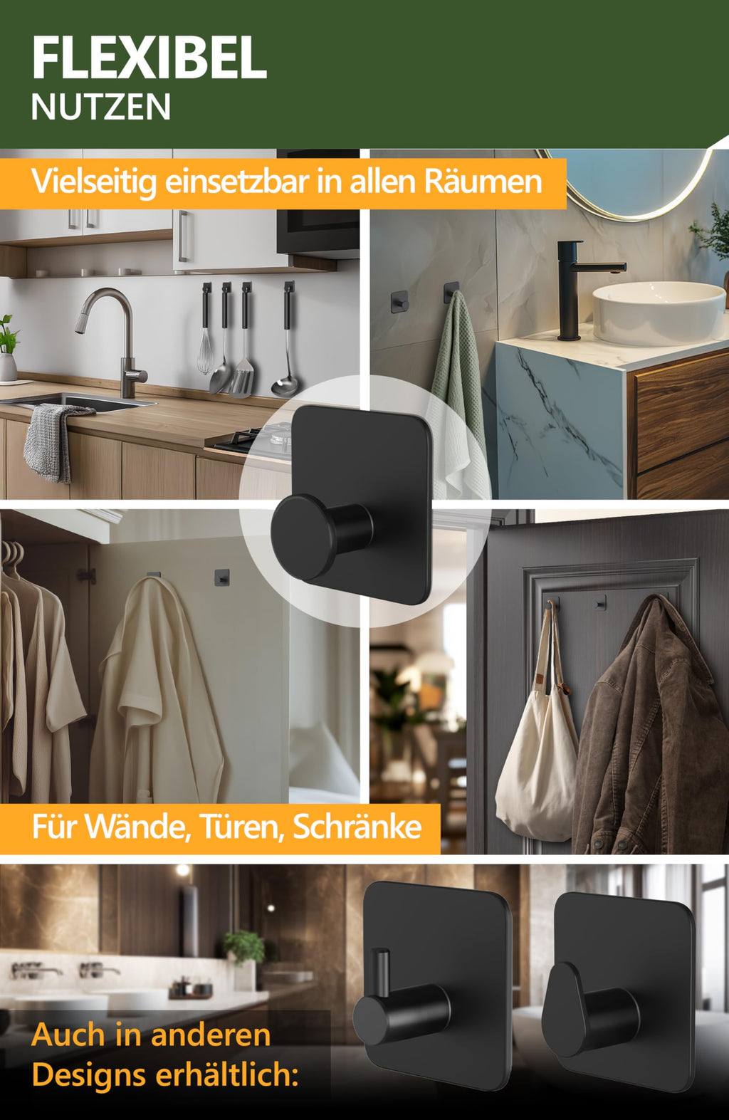 Handtuchhalter ohne Bohren - 4smile