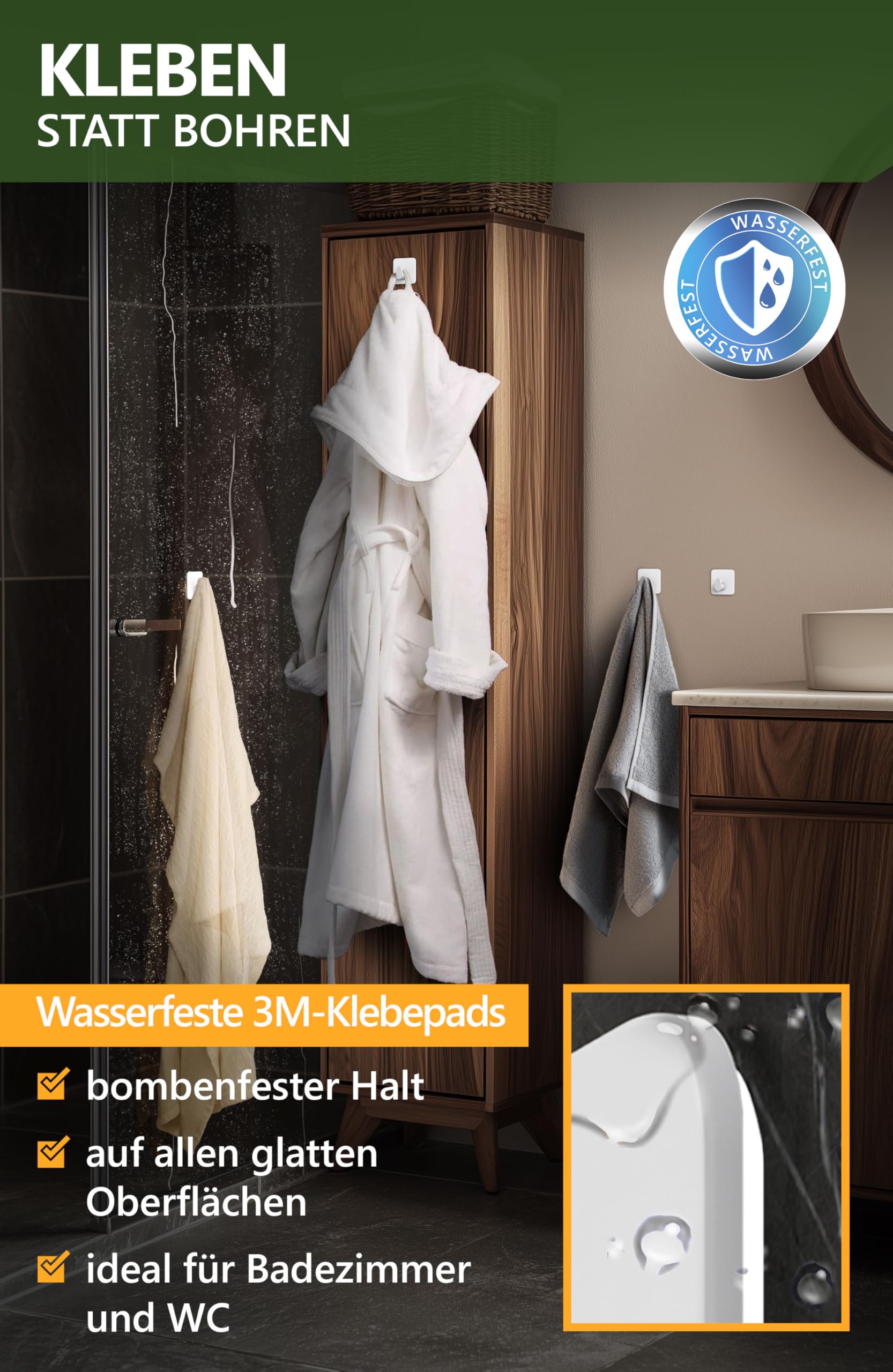 Handtuchhalter ohne Bohren - 4smile